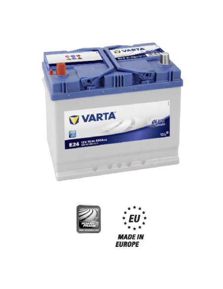 Batería VARTA BLUE DYMANIC E24-70Ah-4x4 (Positivo izquierda)