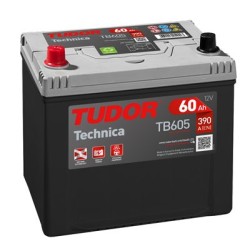 Batería de coche TUDOR Technica. 60Ah-390EN-Modelo TB604(Borna fina)