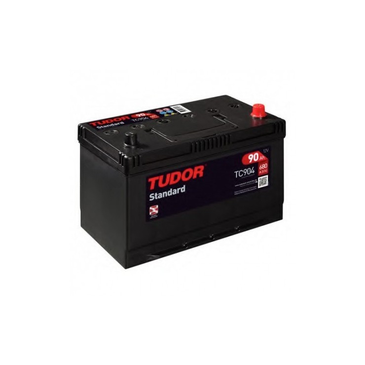 Batería de coche TUDOR  STANDARD. 90Ah-680EN-Modelo TC904