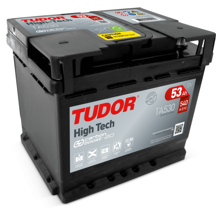 Batería de coche TUDOR High Tech. 53Ah-540EN-Modelo TA530