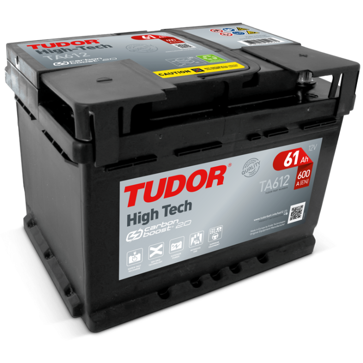 Batería de coche TUDOR High Tech. 61Ah-600EN-Modelo TA612