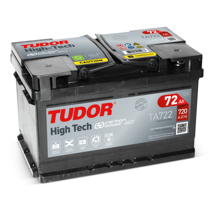 Batería de coche TUDOR High Tech. 72Ah-720EN-Modelo TA722