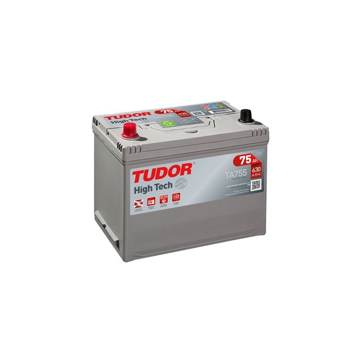 Batería de coche TUDOR High Tech. 75Ah-630EN-Modelo TA755