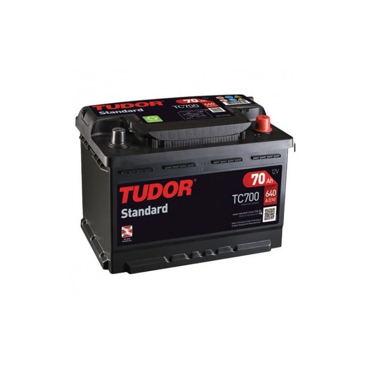 Batería de coche TUDOR STANDARD. 70Ah-640EN-Modelo TC700