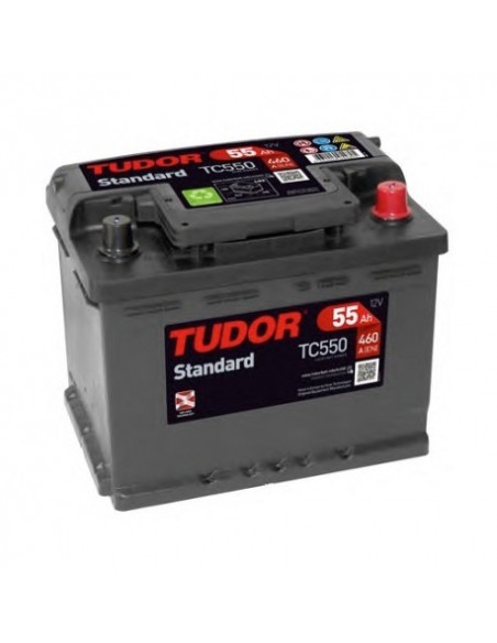 Batería de coche TUDOR STANDARD. 55Ah-460EN-Modelo TC550